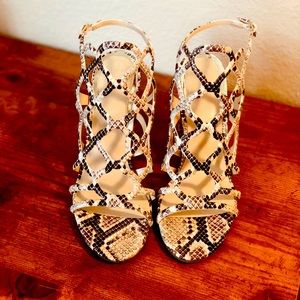 Guess snakeskin heel sandal 9